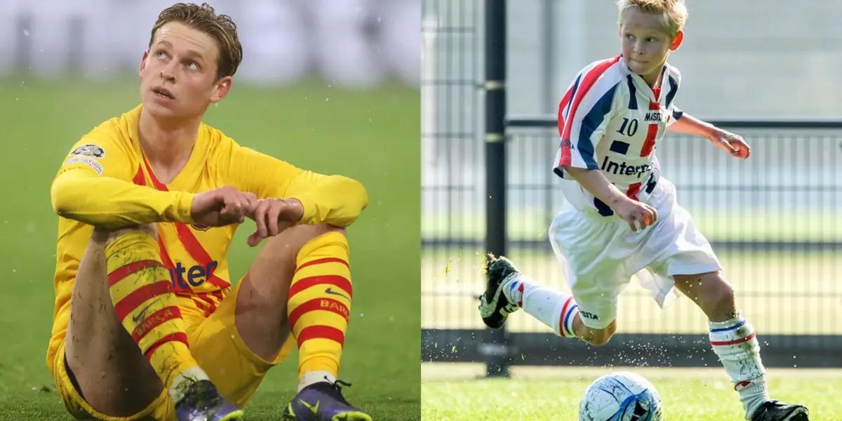 El centrocampista del Blaugrana reveló una de sus fotos cuando era chico.