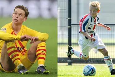 El centrocampista del Blaugrana reveló una de sus fotos cuando era chico.