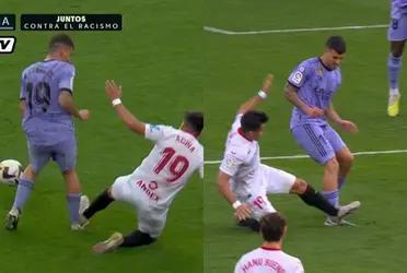 El centrocampista español se llevó la peor parte por una dura infracción.