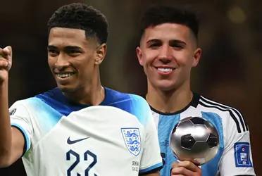 El centrocampista de la Selección Argentina recibió el premio a mejor jugador joven de la Copa del Mundo.