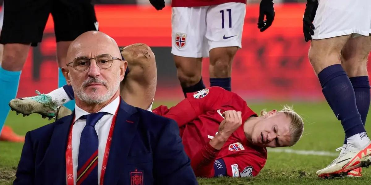 El centrodelantero sufrió un duro golpe y encendió las alarmas tanto en el City como en la Roja