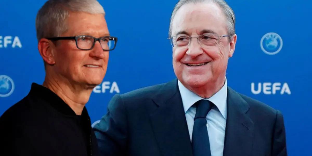 El CEO visitó el club blanco y se entrevisto con Florentino Pérez y Carlo Ancelotti