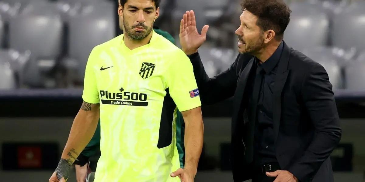 El Cholo Simeone y Suárez protagonizaron un tenso momento.