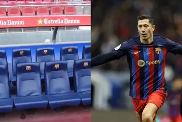 El club catalán busca un sustituto para el delantero polaco.