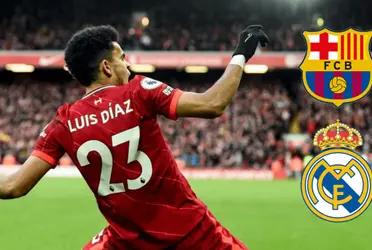 El colombiano fue una de las figuras del Liverpool en la temporada 2021-2022 y años atrás confesó en qué equipo español le hubiese gustado jugar