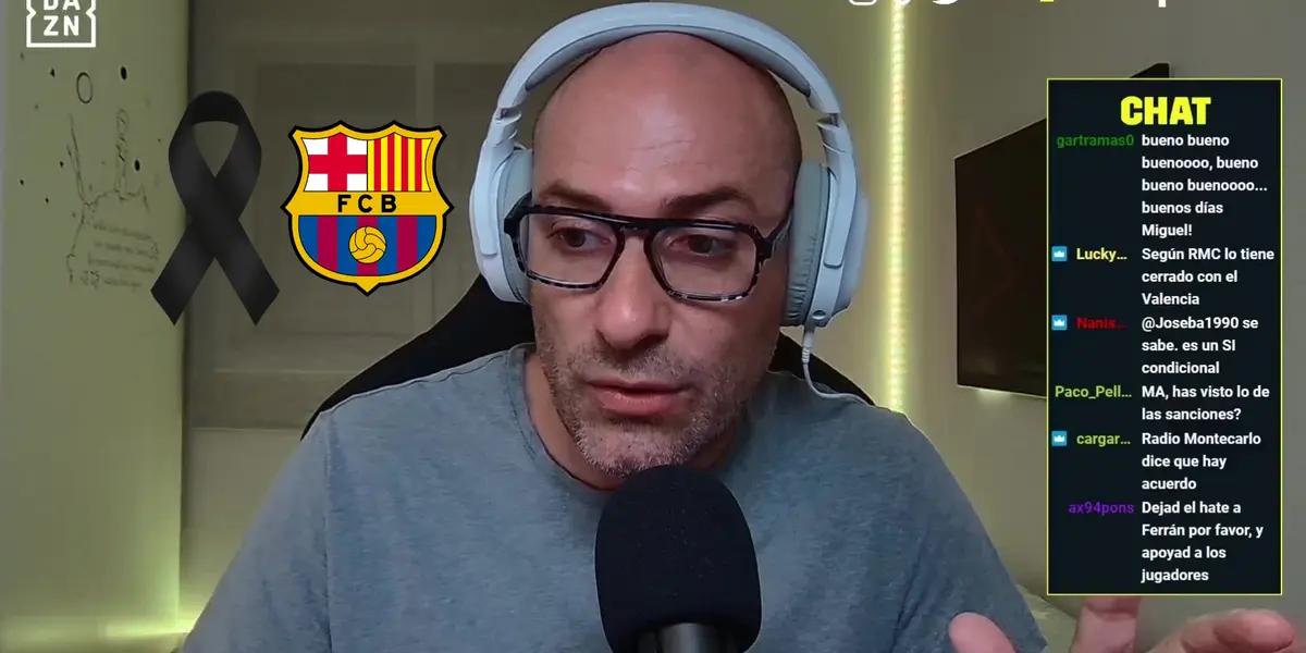 El comentarista de Dazn, encargado del encuentro entre el FC Barcelona y Osasuna, dijo esto en el césped de Montjuic