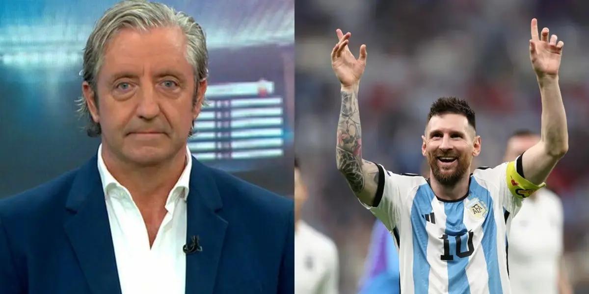 El conductor de El Chiringuito cargó contra el argentino pese a su exhibición ante Croacia.