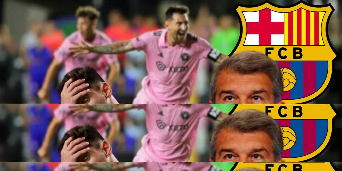 El conjunto blaugrana decidió reaccionar de la siguiente manera al gol del argentino.