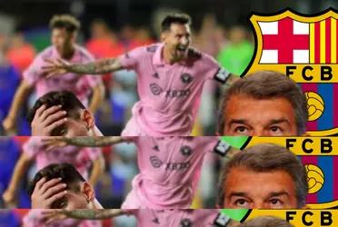 El conjunto blaugrana decidió reaccionar de la siguiente manera al gol del argentino.