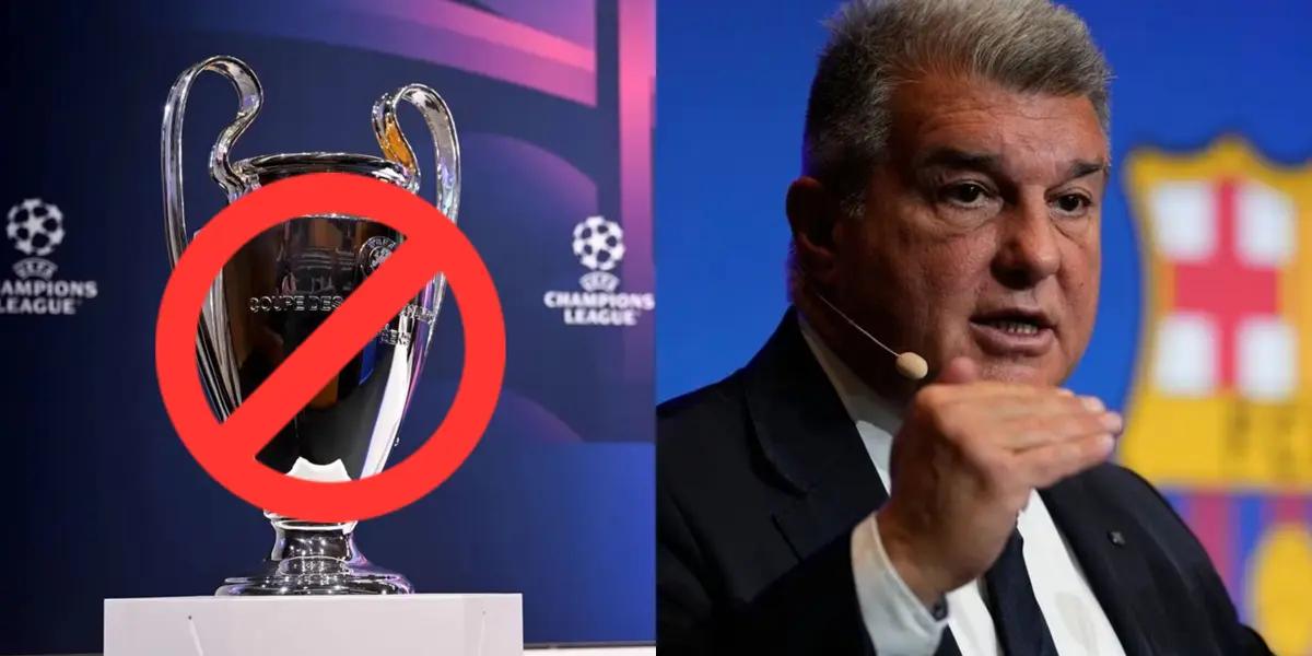 El conjunto blaugrana podría no jugar la próxima orejona europea.