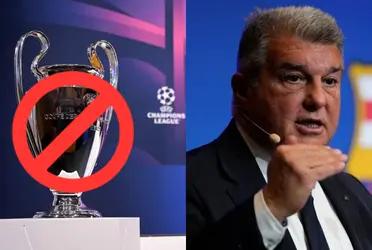 El conjunto blaugrana podría no jugar la próxima orejona europea.