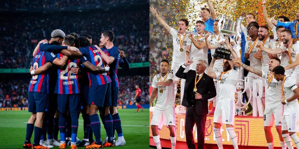 El conjunto blaugrana reaccionó a la conquista del equipo blanco.