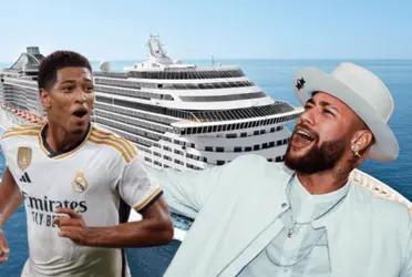 El crack brasileño comenzó sus días de fiesta en altamar mientras que el mediocampista del Merengue disfruta junto a los suyos con una actividad muy especial