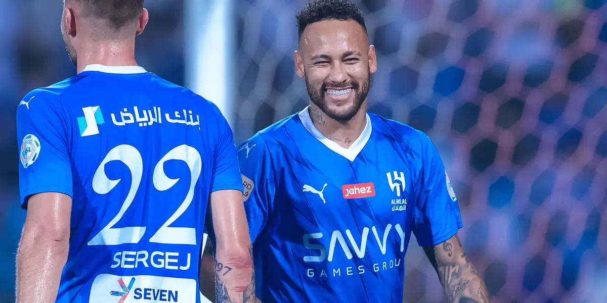 El crack brasileño debutó con un asistencia en la liga de Arabia Saudí, donde el Al Hilal goleó 6-1 al débil Al Riyadh