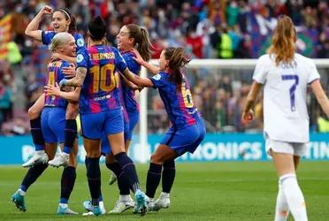 El cuadro Blaugrana aplastó al equipo merengue en el partido de vuelta de los cuartos de final de la Champions League Femenina y avanzó a la siguiente instancia.