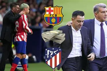 El cuadro colchonero quiere al francés y es por ello que iniciarían una negociación con los culés por su venta.