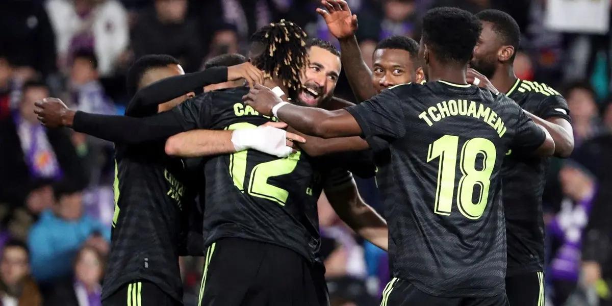 El cuadro madridista venció por dos goles a cero a Real Valladolid y se encumbró en la cima del torneo con 38 unidades.