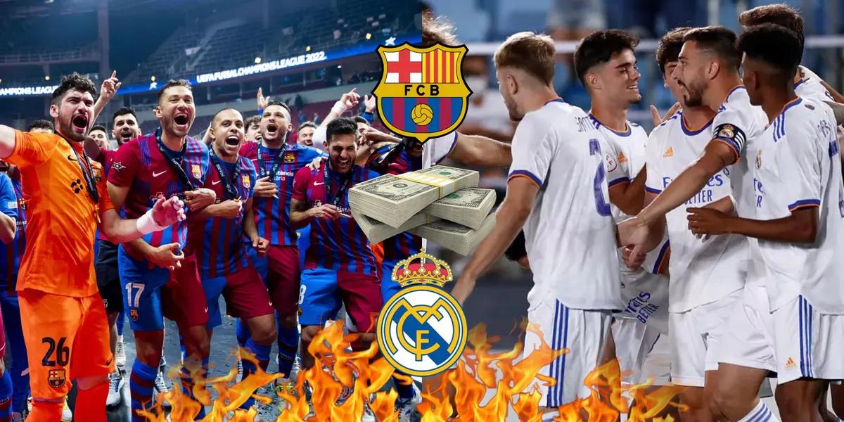 El cuadro merengue percibe una cantidad de dinero muy grande gracias a sus jóvenes promesa y es por ello que luego pueden realizar fichajes de élite.