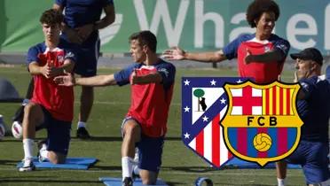 El defensa del Atlético ha entrado apartado en el gimnasio por un dolor