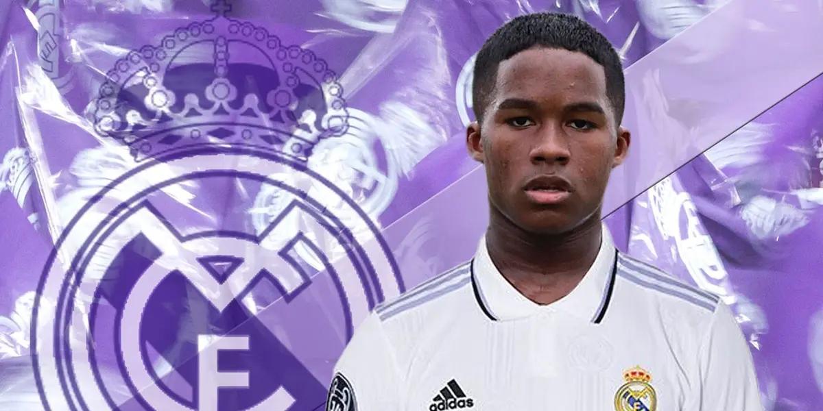 El delantero de 16 años que ya tenía un acuerdo de palabra con el cuadro merengue hizo oficial su vínculo y firmó con el Real Madrid.