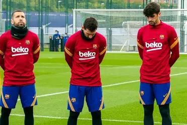 El delantero argentino no pudo contener la tristeza en el entrenamiento del Barcelona.