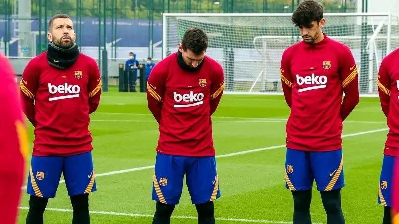 El delantero argentino no pudo contener la tristeza en el entrenamiento del Barcelona.