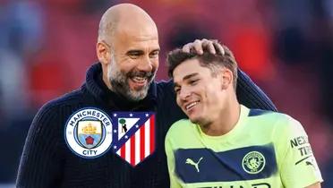 El delantero argentino y el entrenador español mantuvieron una conversación antes de decirse adiós