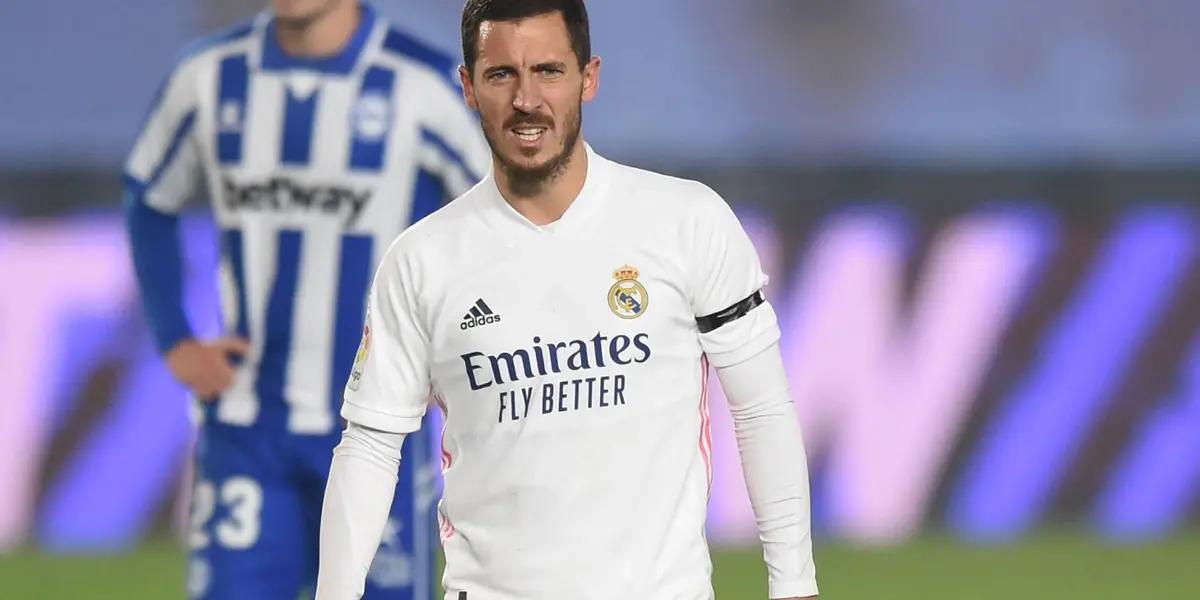 El delantero belga Eden Hazard ha tenido una muy mala performance desde su llegada al Real Madrid, estando incluso más días lesionado de los que ha estado disponible para jugar.