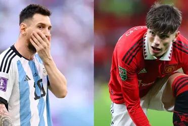 El delantero del Manchester United se había mostrado muy fanático de la Albiceleste durante el Mundial, pero en la final hizo algo que sorprendió a todos.