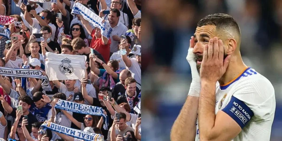 El delantero francés Benzema tuvo una situación desafortunada con el equipo blanco.