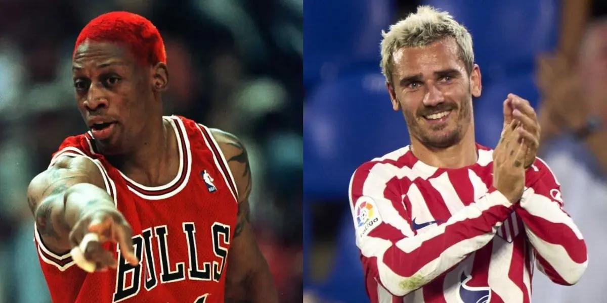 El delantero francés del Atlético de Madrid cambió su peinado para el choque contra el Elche.