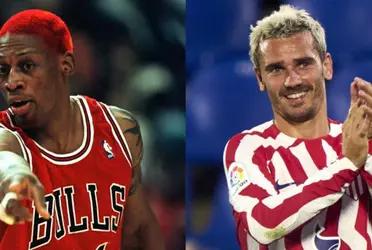 El delantero francés del Atlético de Madrid cambió su peinado para el choque contra el Elche.