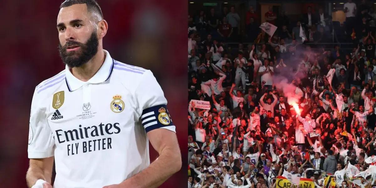 El delantero francés está jugando su último partido con la camiseta del Madrid.