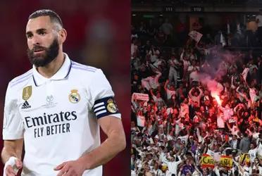 El delantero francés está jugando su último partido con la camiseta del Madrid.