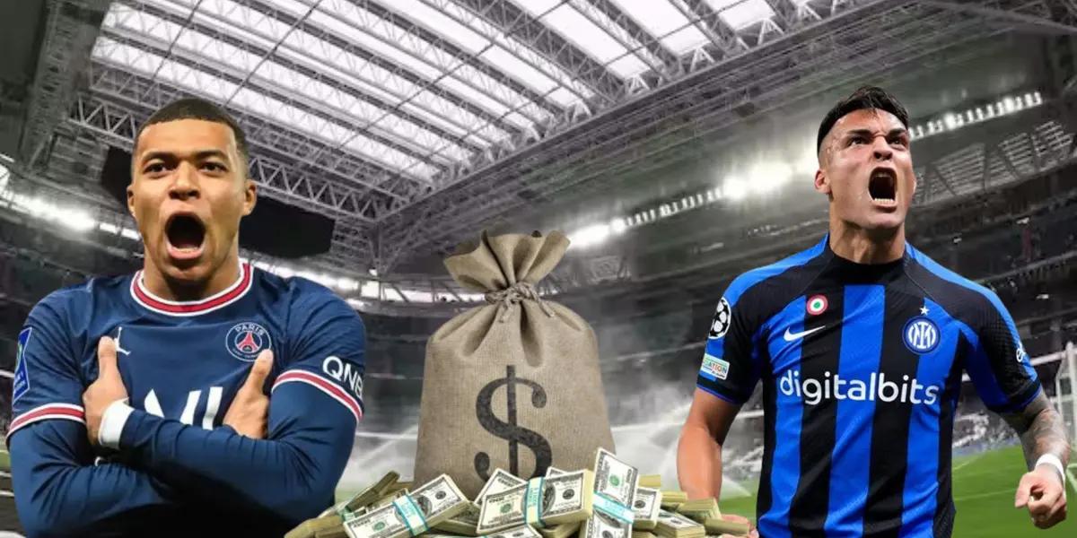 El delantero francés está valuado en una verdadera fortuna, pero el atacante argentino que se desempeña en el Inter no se queda atrás