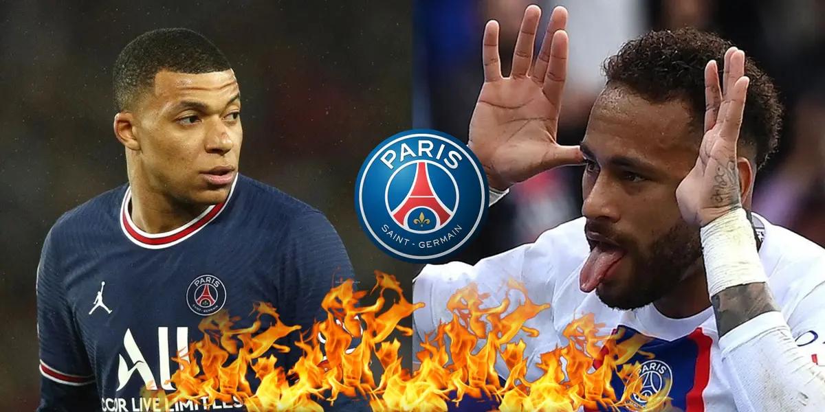 El delantero francés sufre el gran presente del brasileño, mientras que en Paris festejan esta situación.