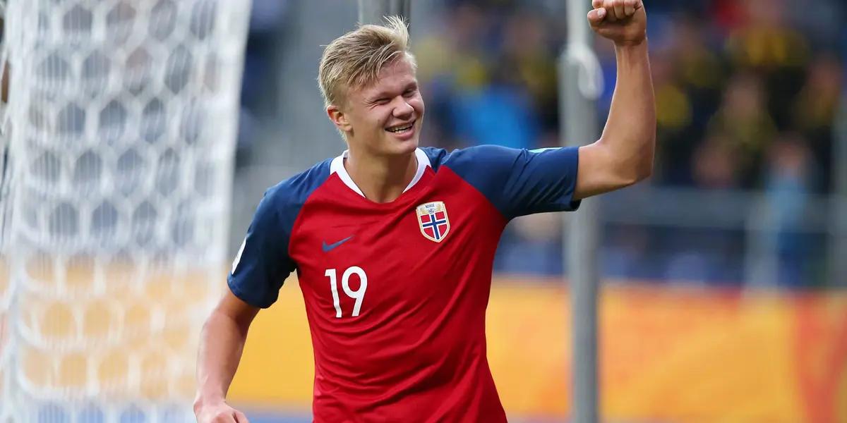 El delantero noruego Haaland que está en boca de todo el mundo de´fútbol, tuvo una de sus primera apariciones en la prensa mundial al marcar 9 tantos en un mismo encuentro.