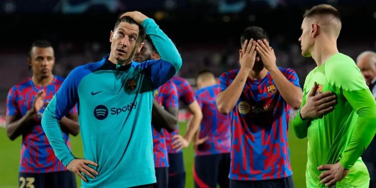 El delantero polaco no atraviesa un buen momento con la camiseta blaugrana.