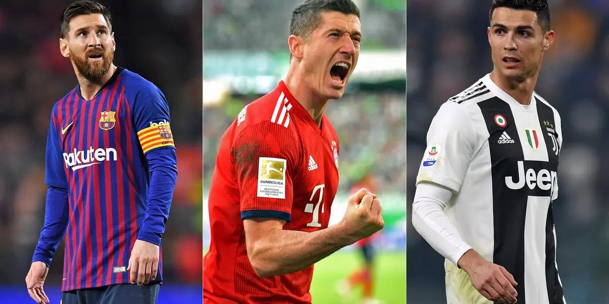 El delantero polaco logró un triplete por Champions League y consiguió superar a los dos mejores futbolistas de la historia en una impresionante marca.