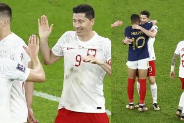 El delantero polaco tuvo un ataque de risas después de anotar un penal que antes había fallado.