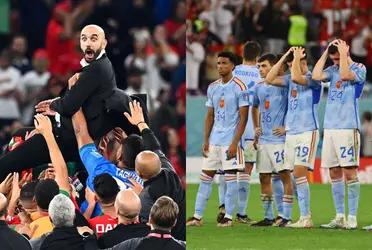 El DT de Marruecos elogió a La Roja luego de quedar eliminado del Mundial a manos de Francia.