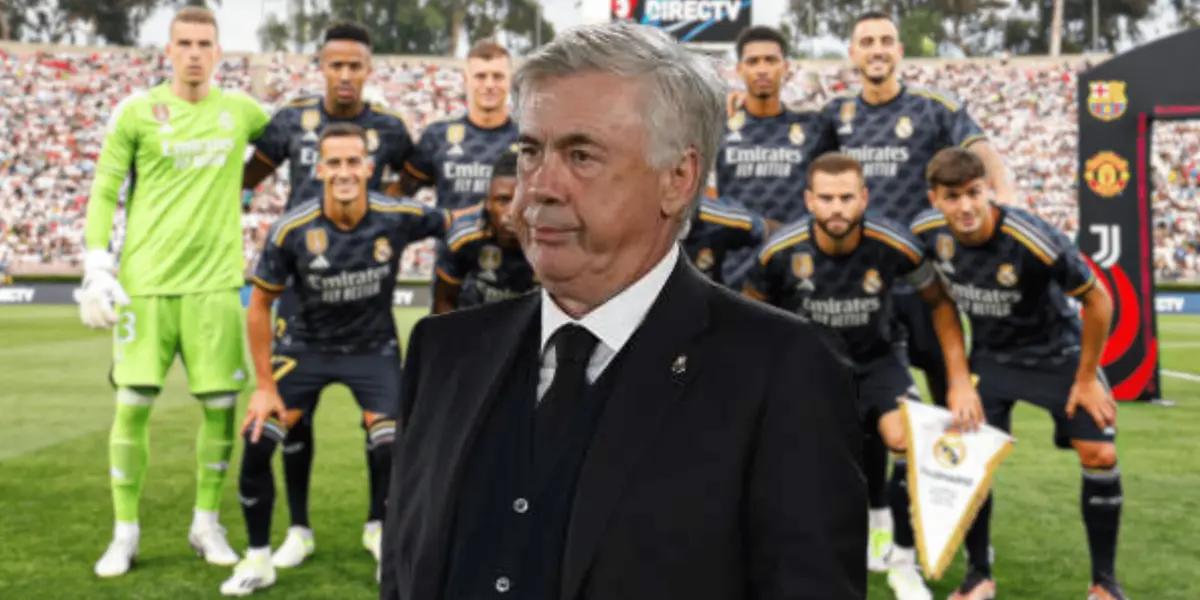 El entrenador Carlo Ancelotti intentó darle confianza, pero no termina de rendir.