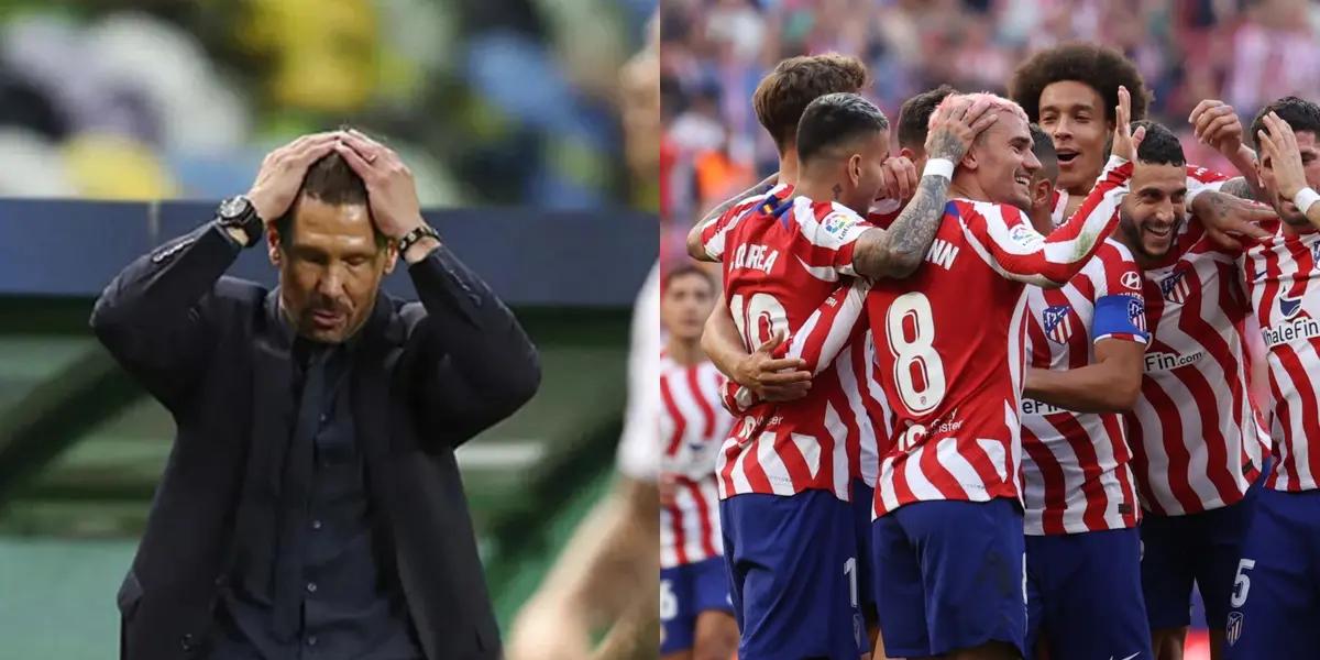 El entrenador colchonero deberá buscarle un reemplazante para este domingo.