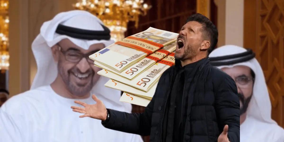 El entrenador colchonero tiene una plantilla costosa a pesar de las quejas del dinero contra los árabes.