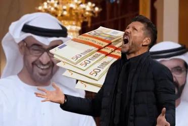 El entrenador colchonero tiene una plantilla costosa a pesar de las quejas del dinero contra los árabes.