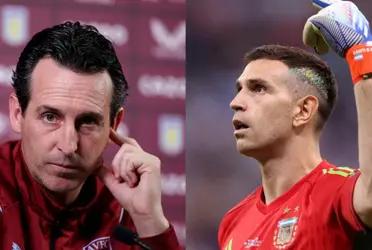 El entrenador español del Aston Villa avisó que hablará con el portero de la Selección Argentina.