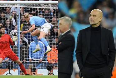 El entrenador español hizo alusión al rendimiento del delantero noruego.