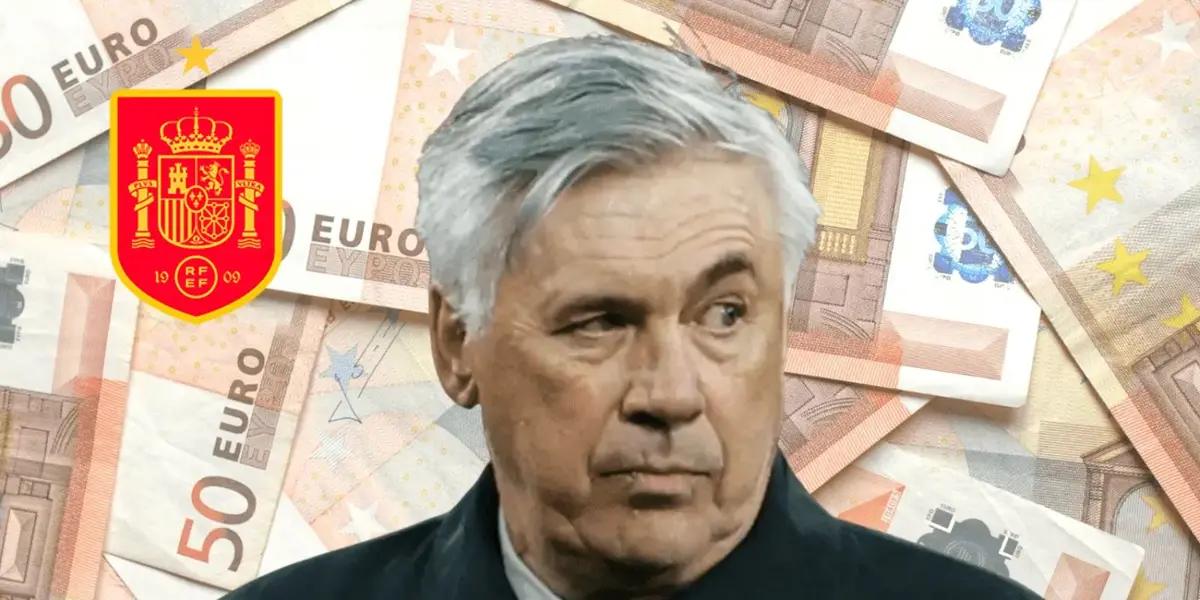 El entrenador gana 910.00 euros en el Madrid y para llegar a la selección española estaría cobrando el doble.