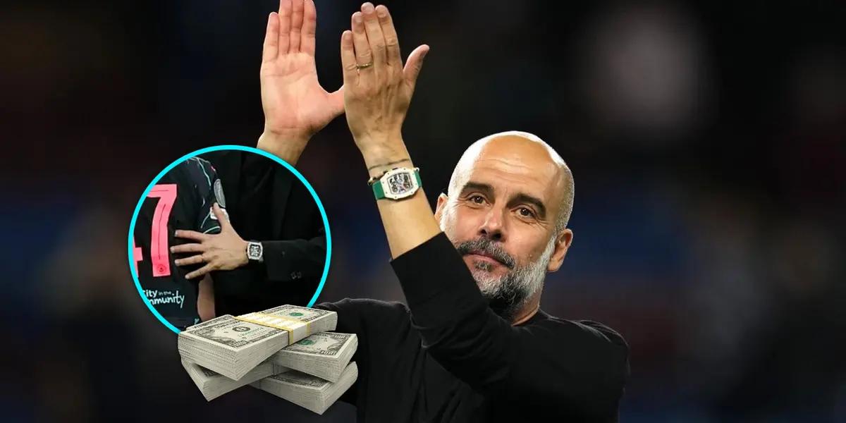 El entrenador lució este impactante reloj en el Santiago Bernabéu frente al Madrid.