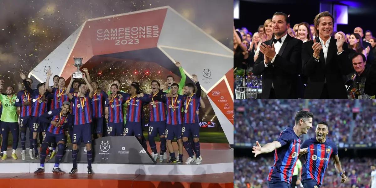 El equipo azulgrana festeja su buena racha en la liga española.